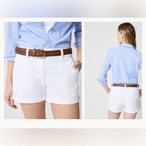 J. Crew Women's White Cotton Bermuda Shorts